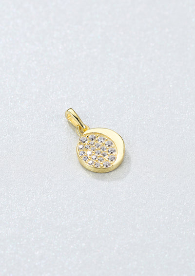 Moon Pendant Sterling Silver Gold