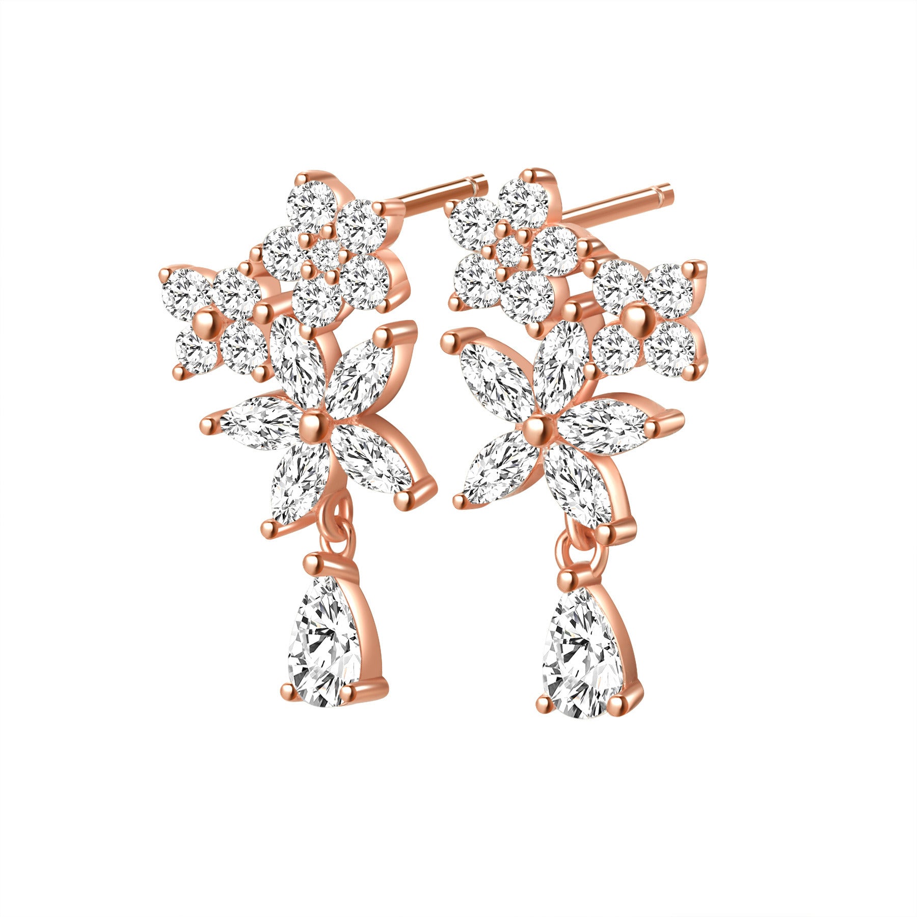 Morning Dew Drop Earrings Sterling Silver