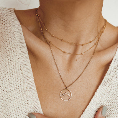 Mountain Necklace Rose Gold