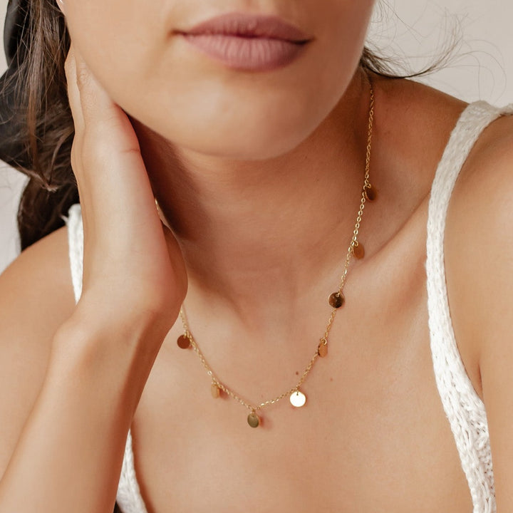 Collar con Multi Círculos en Oro