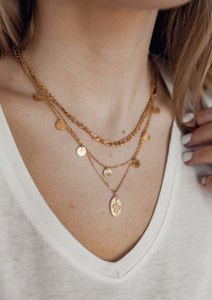 Collar con Multi Círculos en Oro