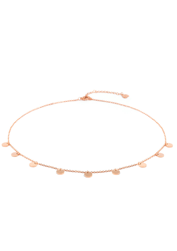 Multi Circles Necklace Rose Gold