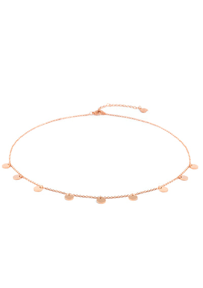 Multi Circles Necklace Rose Gold