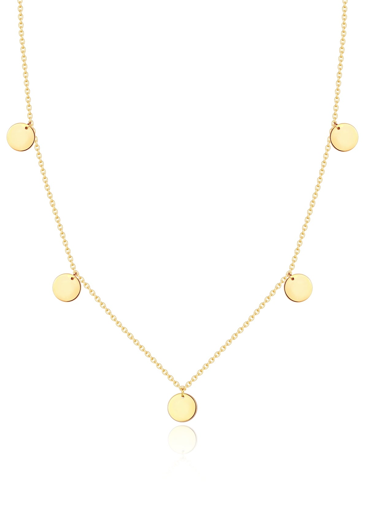 Happiness Circle Necklace Gold