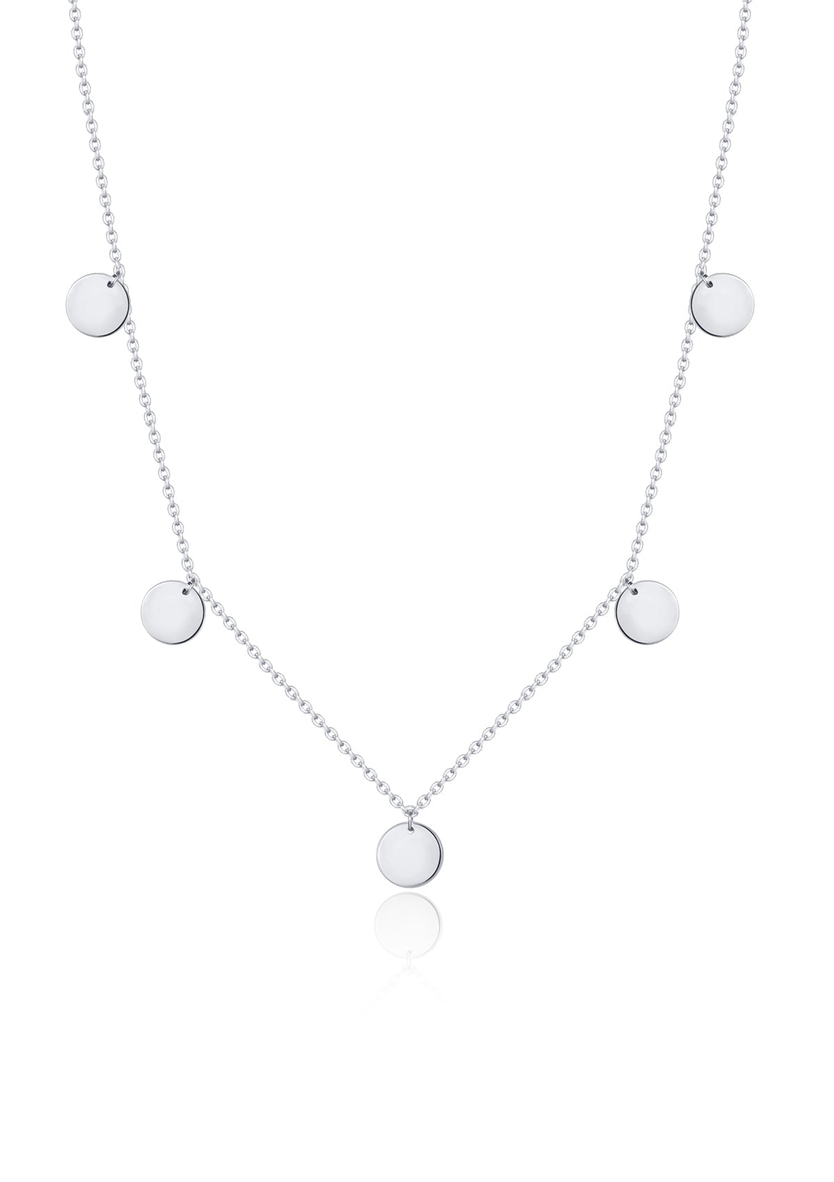 Collar con Círculo Happiness en Plata