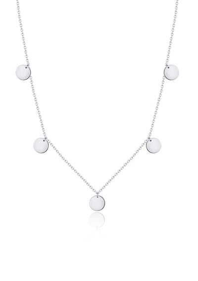 Collar con Círculo Happiness en Plata