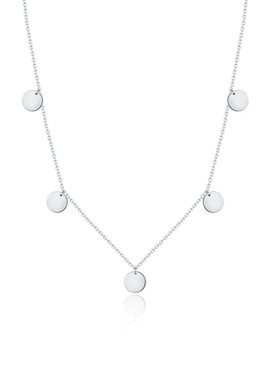 Happiness Circle Necklace Silver
