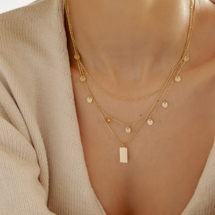 Multi-Strand Layered Necklace Look