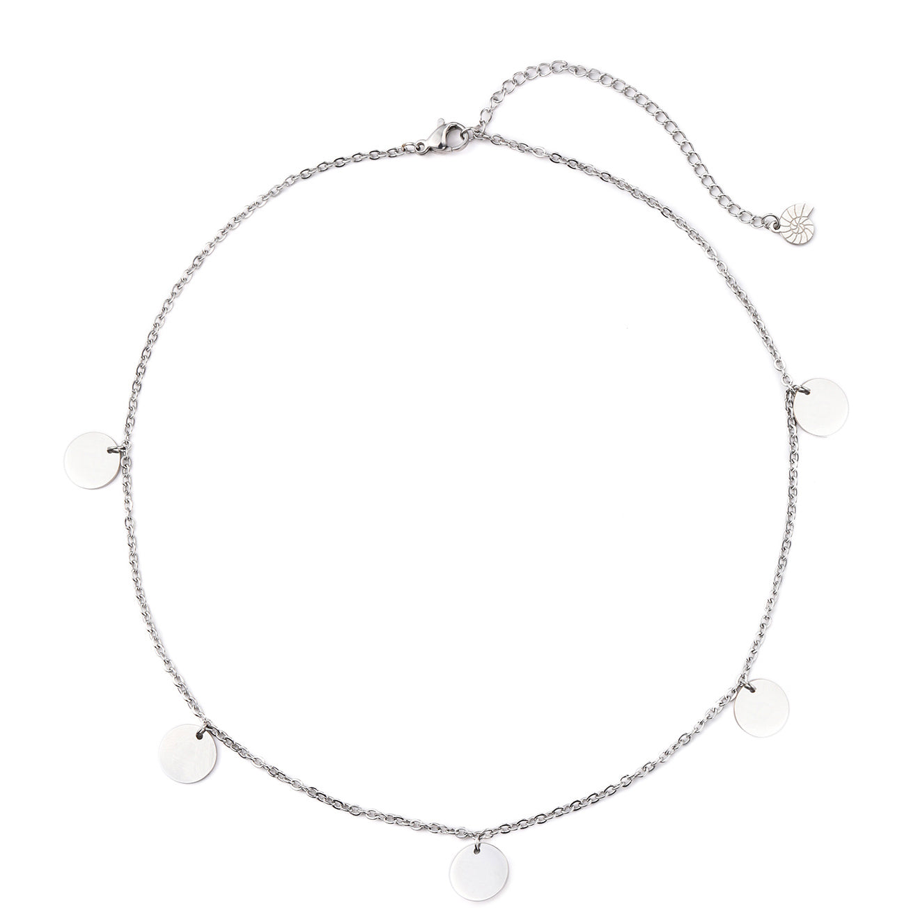 Collar con Círculo Happiness en Plata