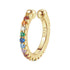 Ear Cuff Ohrring mit Bunten Strasssteinen Sterlingsilber mit Goldüberzug