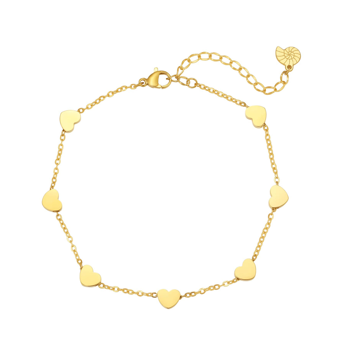 Bracelet de Cheville Multi Cœurs