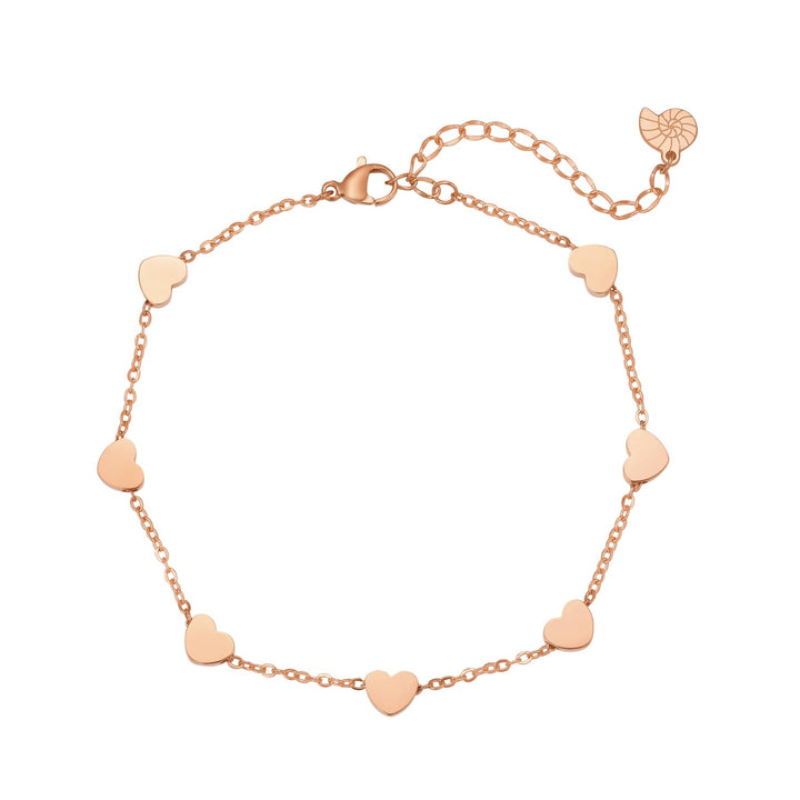 Bracelet de Cheville Multi Cœurs