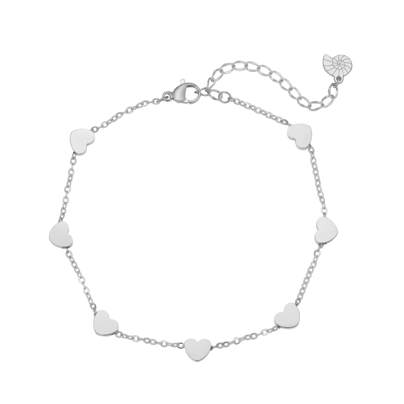 Bracelet de Cheville Multi Cœurs