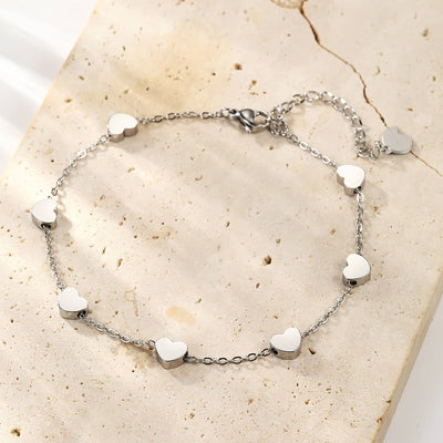 Bracelet de Cheville Multi Cœurs