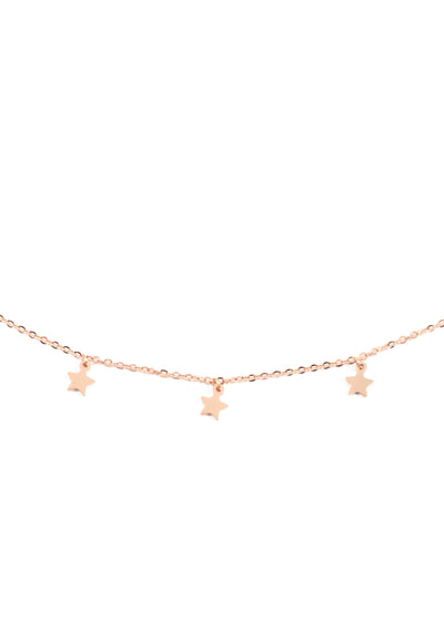 Multiple Star Charms Necklace Rose Gold