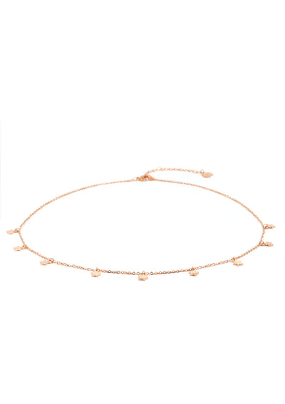 Multiple Star Charms Necklace Rose Gold