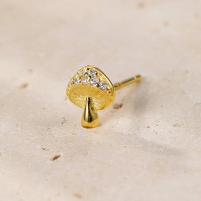 Clous d'Oreille Mushroom Sterling Argent