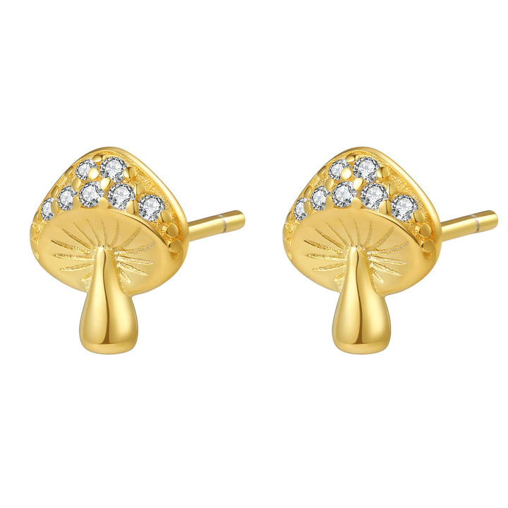Clous d'Oreille Mushroom Argent Sterling