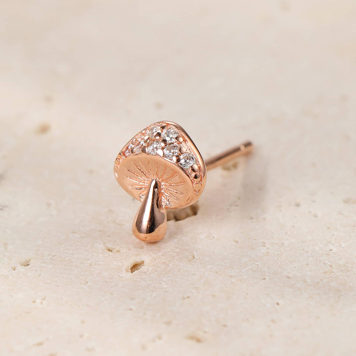 Clous d'Oreille Mushroom Argent Sterling