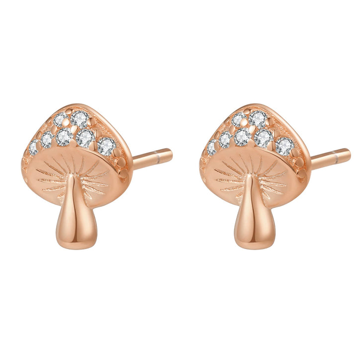 Clous d'Oreille Mushroom Argent Sterling
