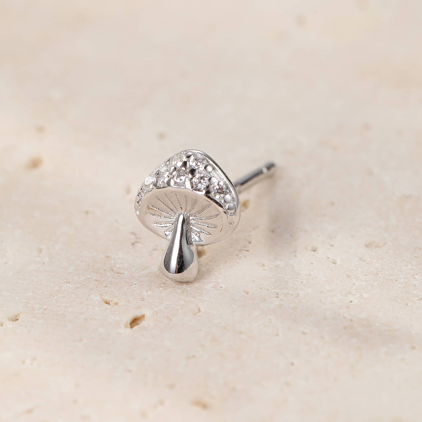 Clous d'Oreille Mushroom Sterling Argent