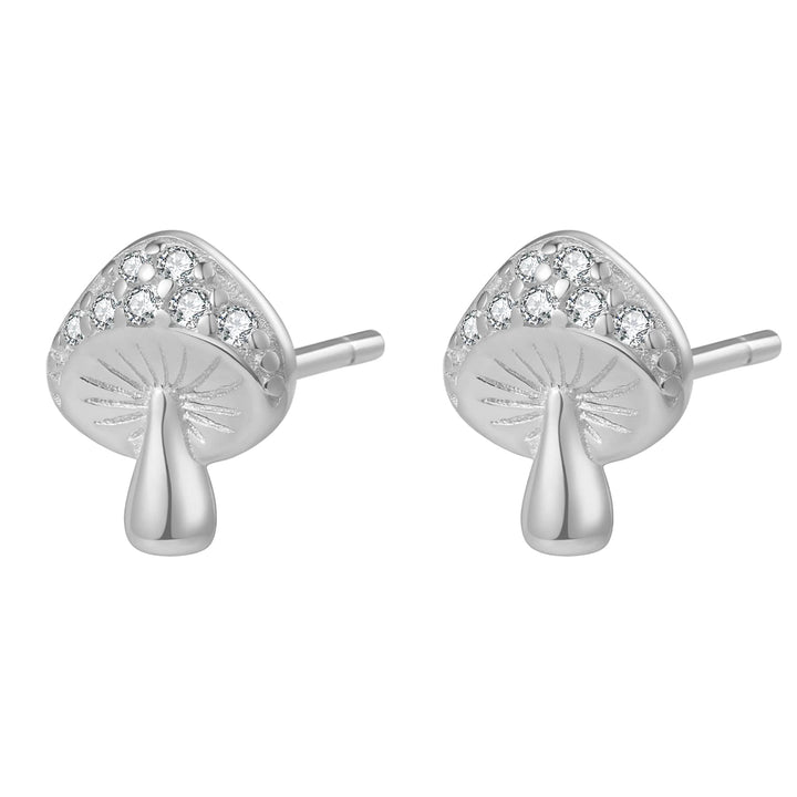Clous d'Oreille Mushroom Argent Sterling