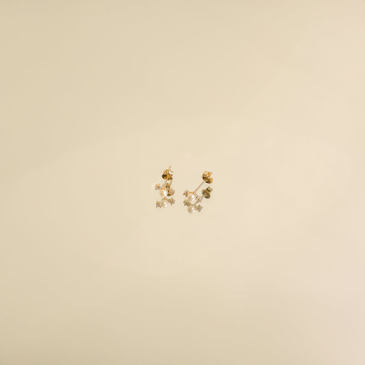 New Beginnings Perlenohrstecker Gold 585