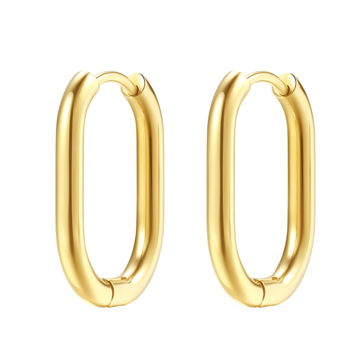 Small Thin Oval Hoop Earrings