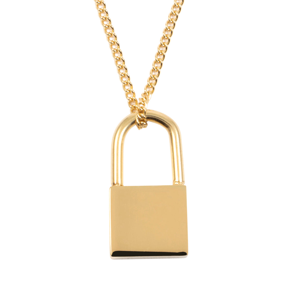 Padlock Pendant Necklace Gold Hey Happiness