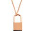 Kette mit Schloss Anhänger in Rosegold