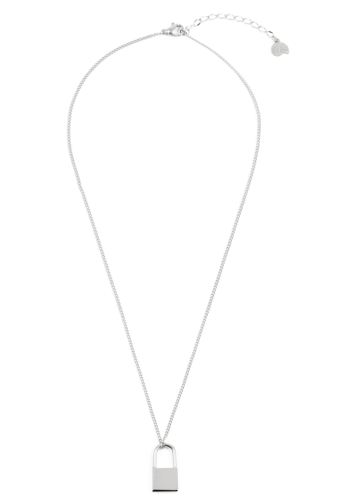 Collier Pendentif Cadenas en Argent
