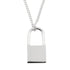 Padlock Pendant Necklace Silver