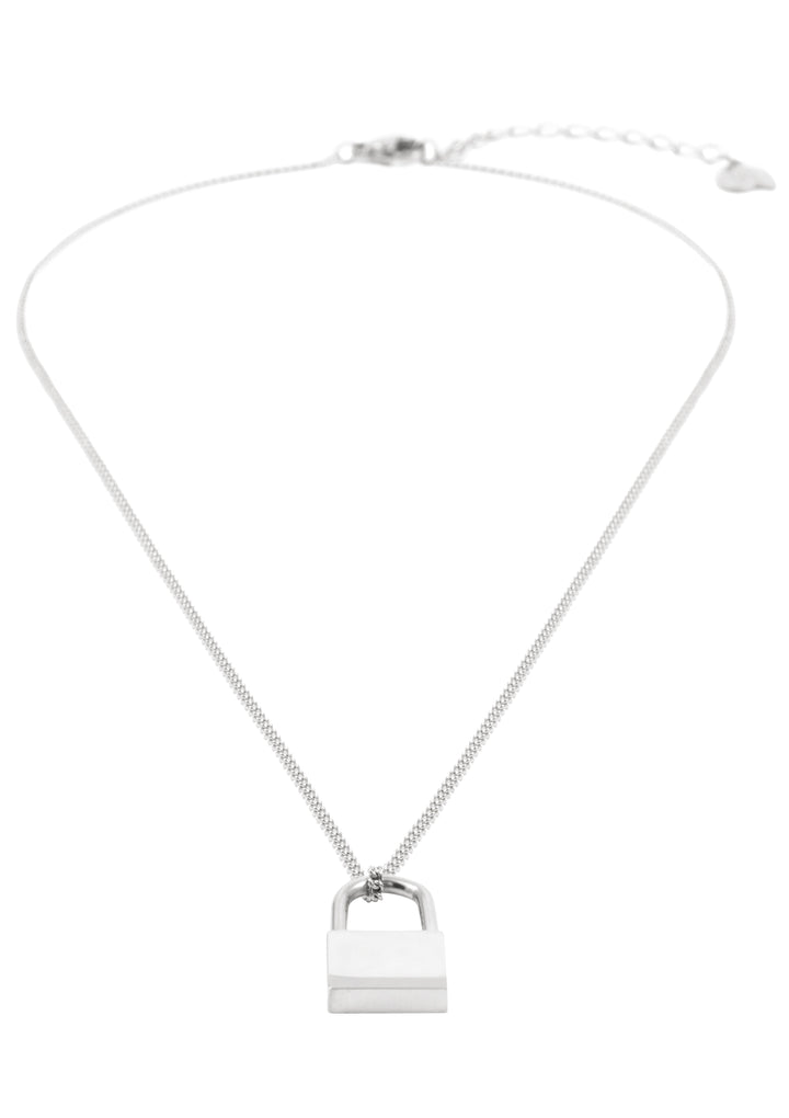 Collier Pendentif Cadenas en Argent