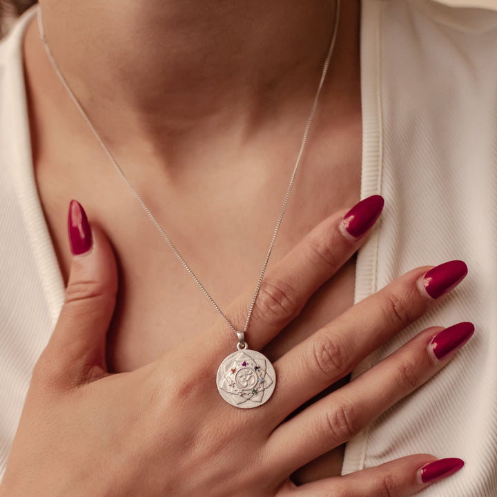 Peace and Positivity Pendant Necklace for Self-Knowledge Sterling Silver
