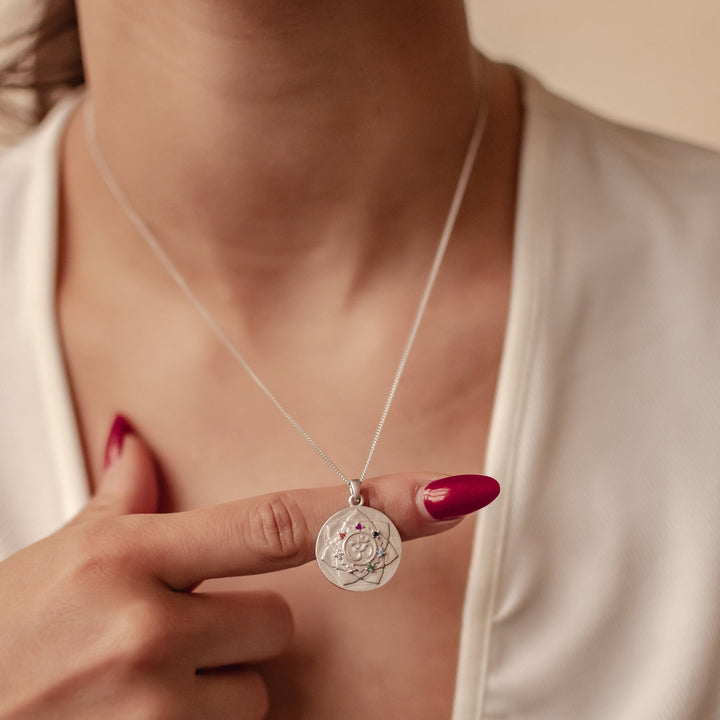 Peace and Positivity Pendant Necklace for Self-Knowledge Sterling Silver