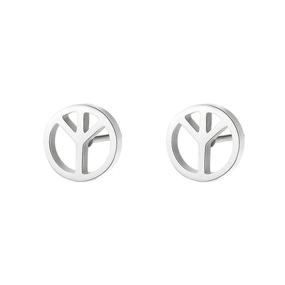 Peace Sign Stud Earrings