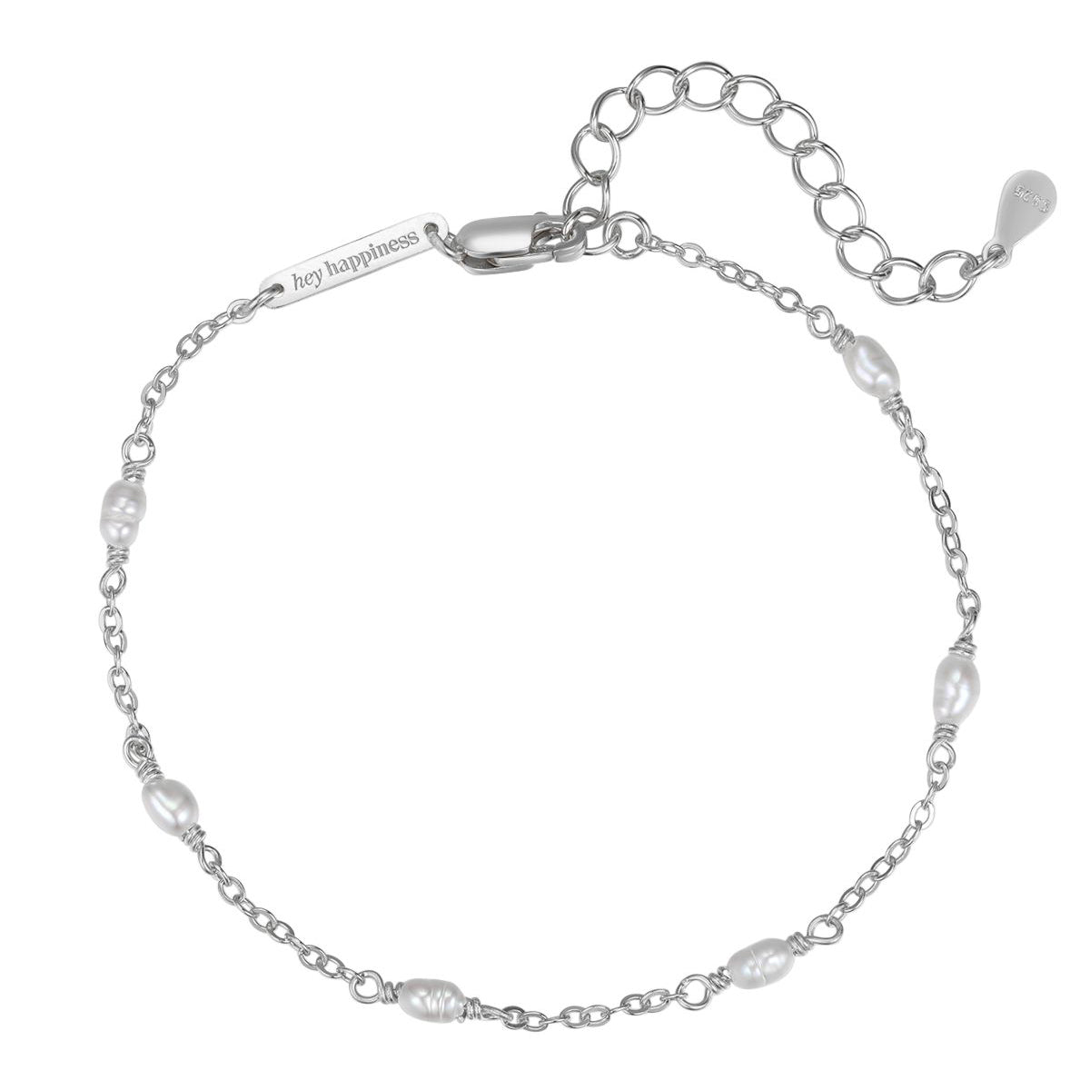 Pearl Chain Bracelet Sterling Silver