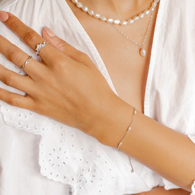 Bracelet Chaîne Perle Argent 925