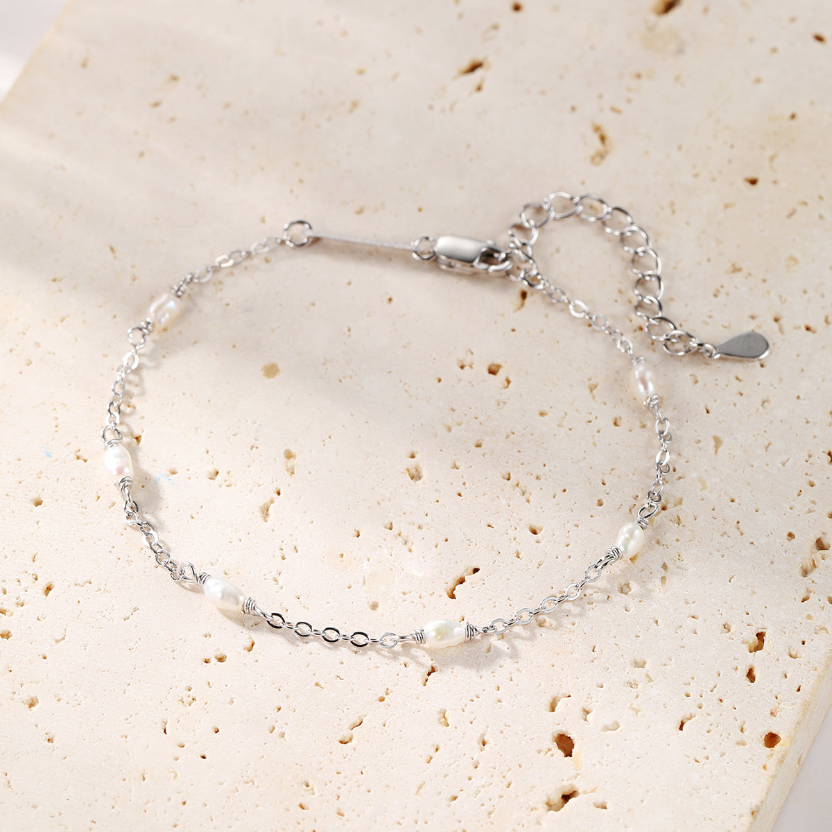 Bracelet Chaîne Perle Argent 925