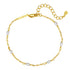 Pearl Chain Bracelet Sterling Silver Gold