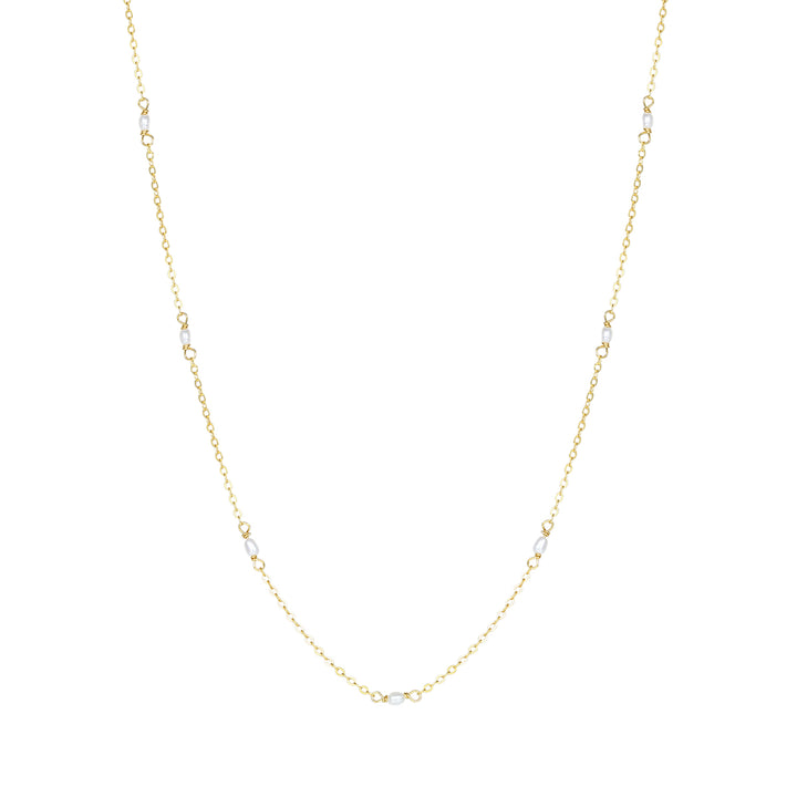 Collar de Cadena con Perlas Plata de Ley 925