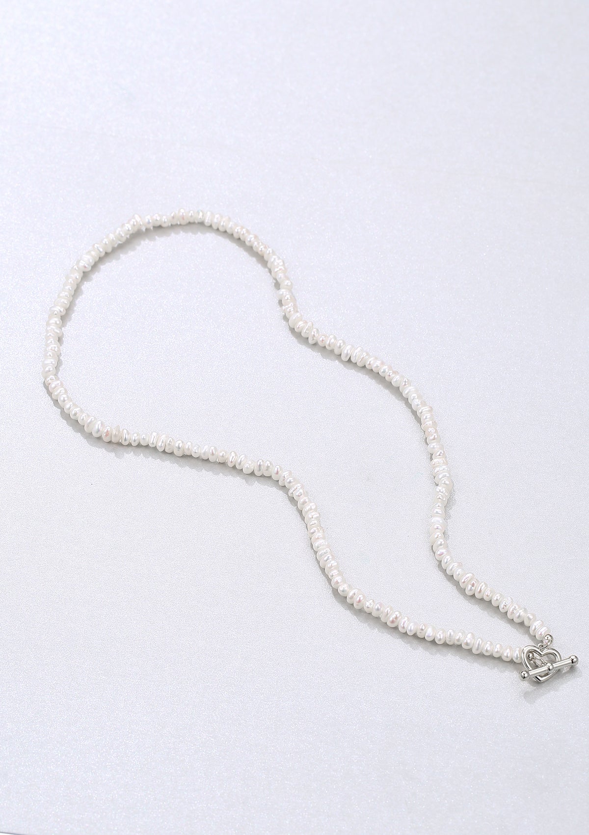 Pearl Chain Necklace Sterling Silver