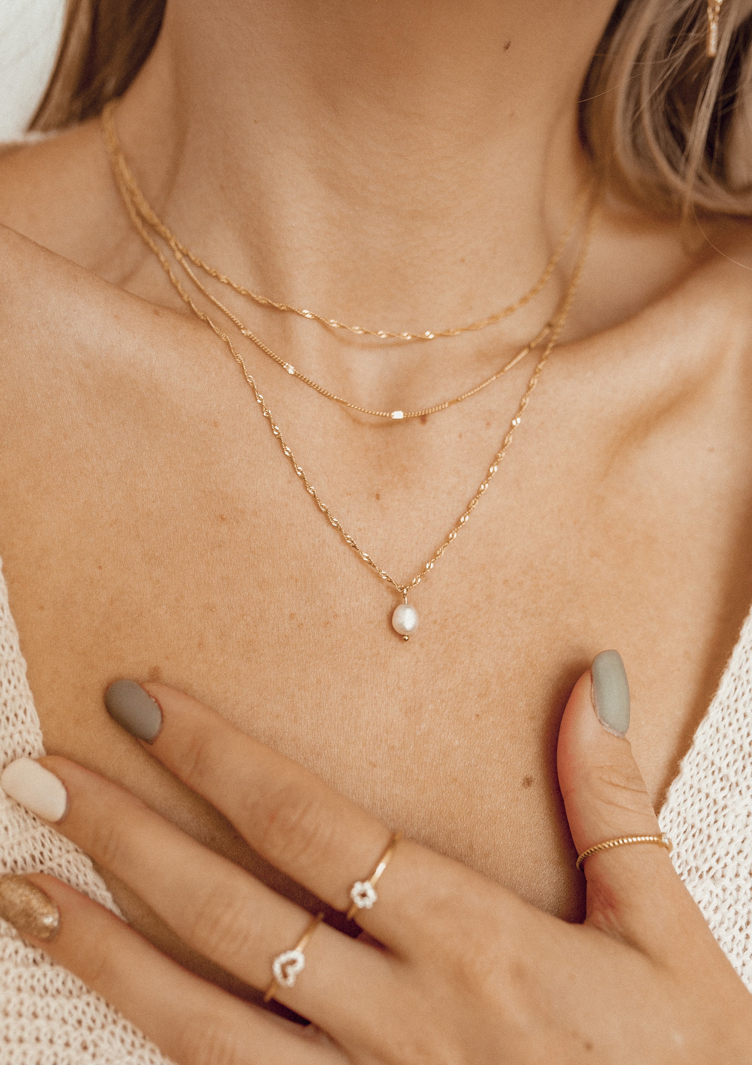 Kette mit Perle Sterlingsilber