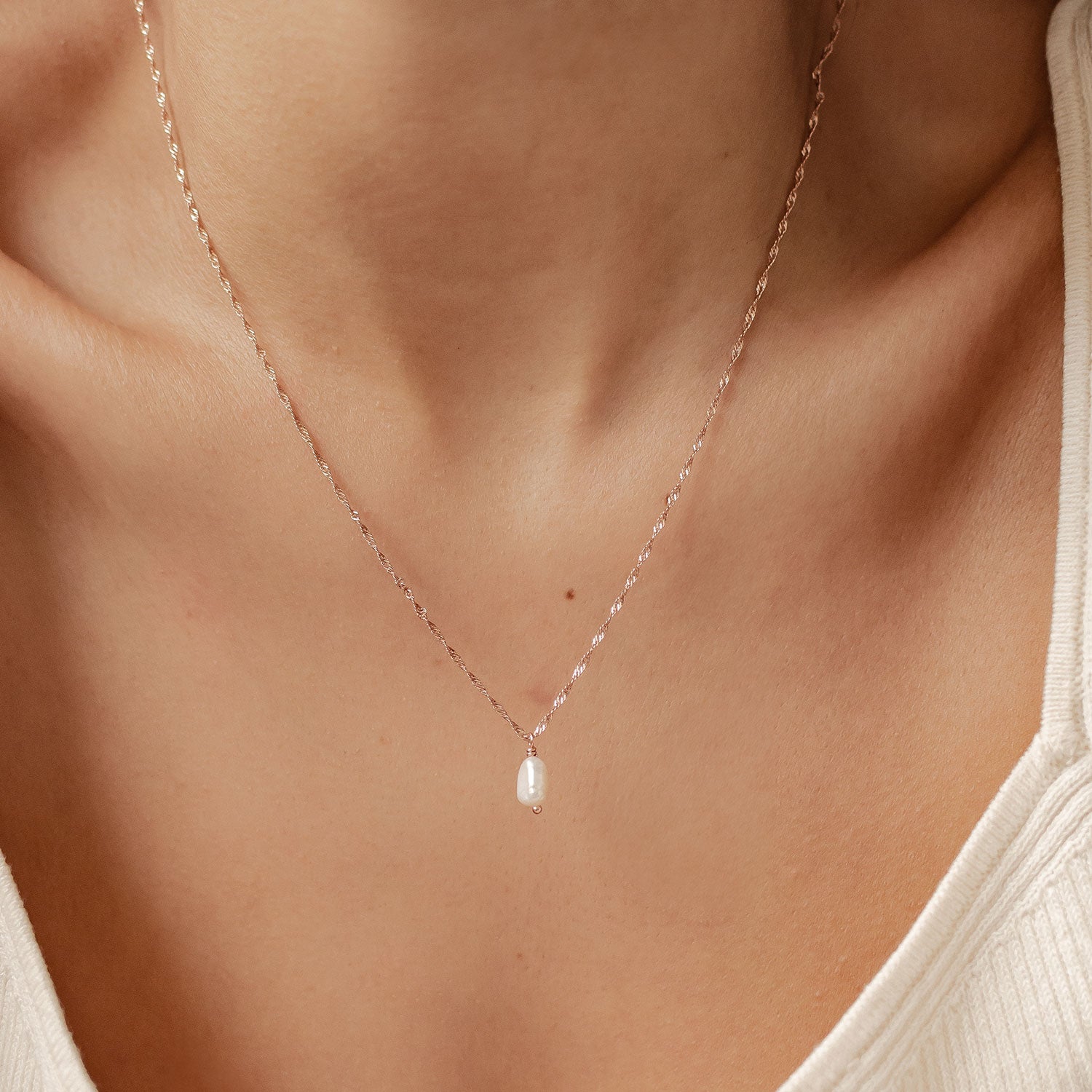 Pearl Pendant Necklace Sterling Silver – Hey Happiness