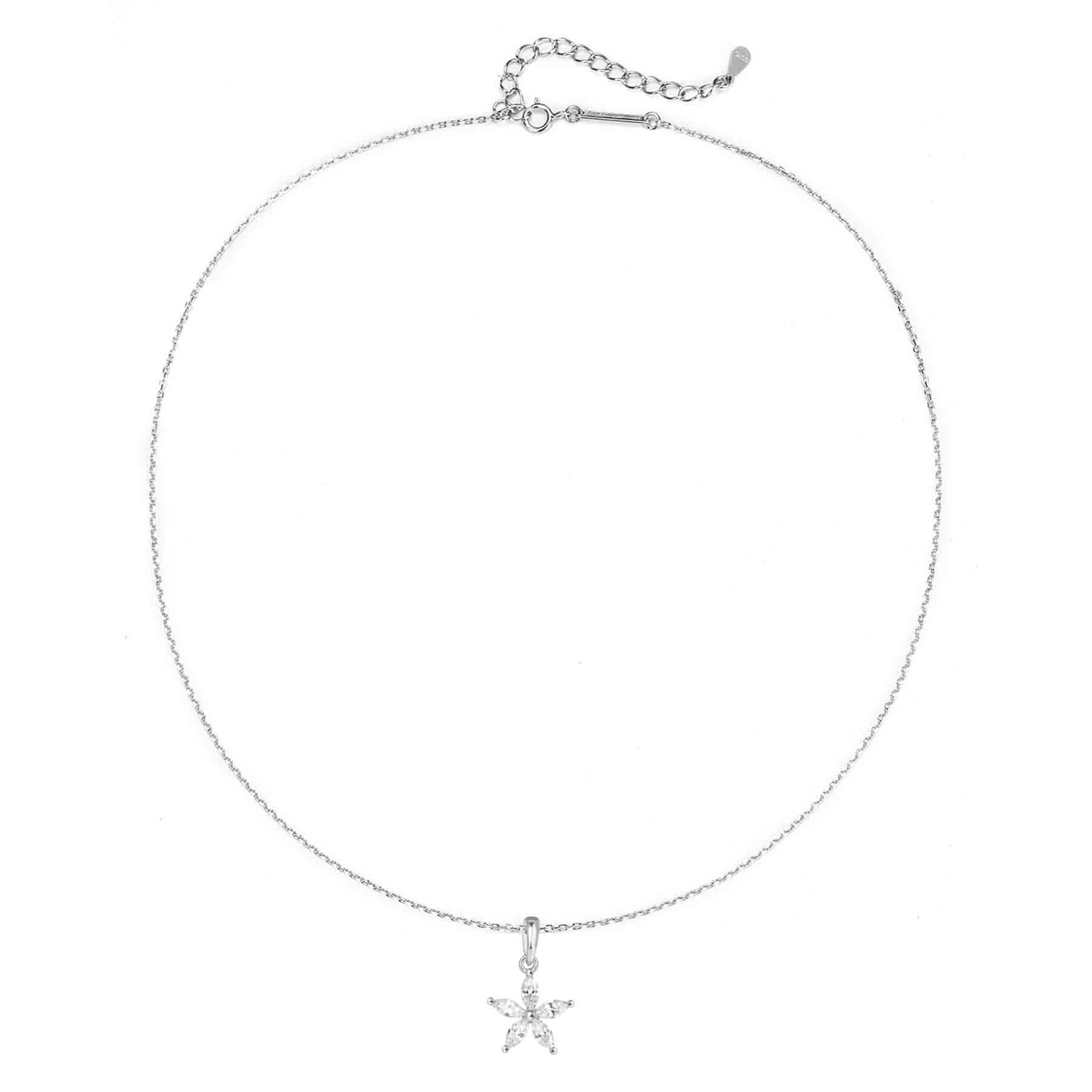 Blütenblatt Ketten Set Sterlingsilber