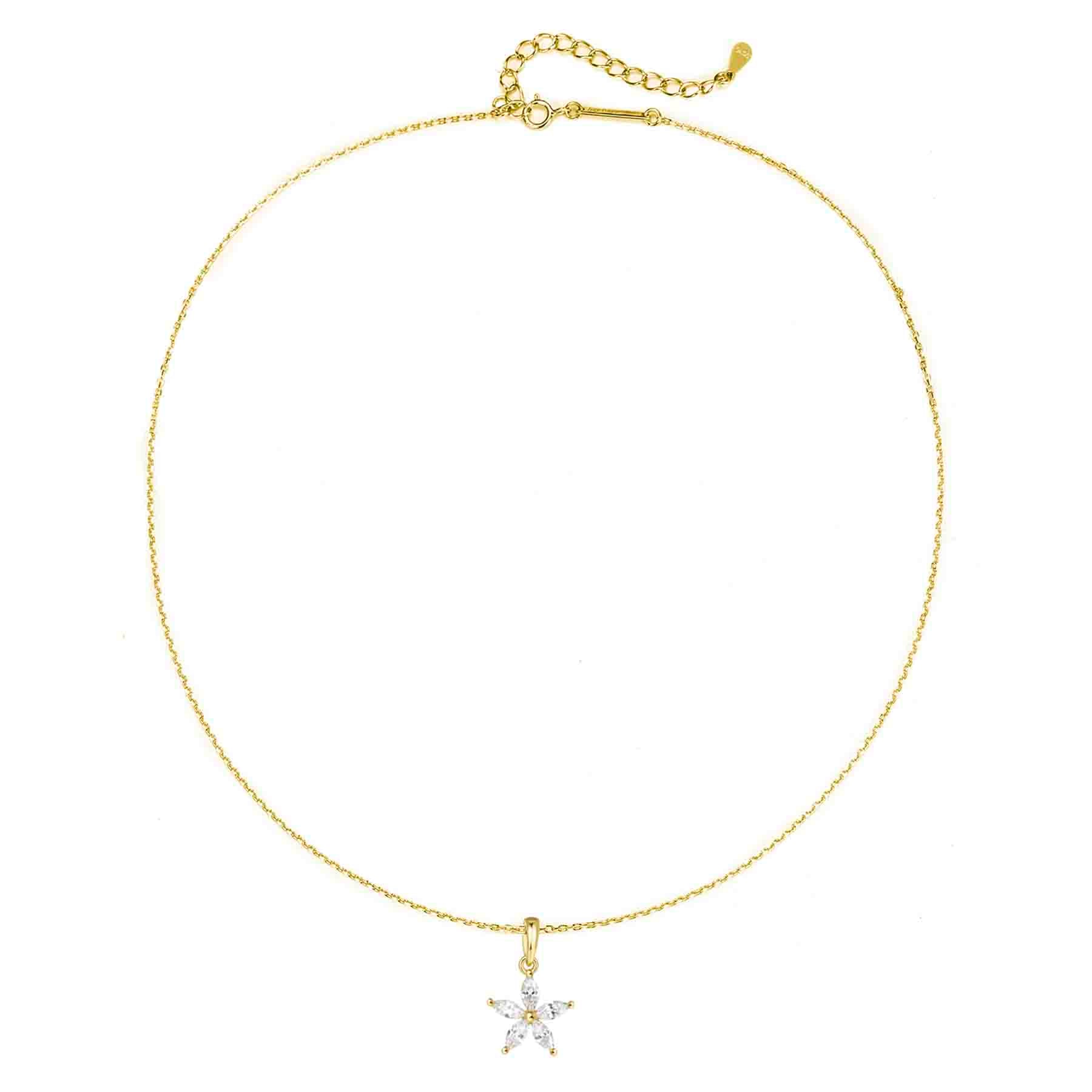 Blütenblatt Ketten Set Sterlingsilber