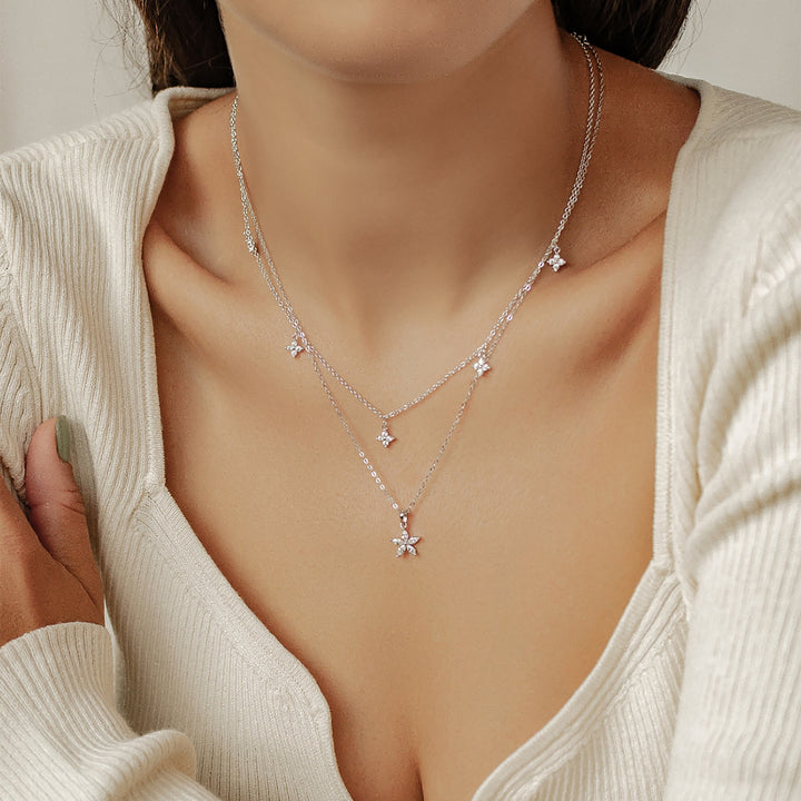 Petal Necklaces Set Sterling Silver