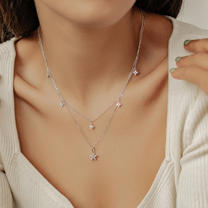 Petal Necklaces Set Sterling Silver