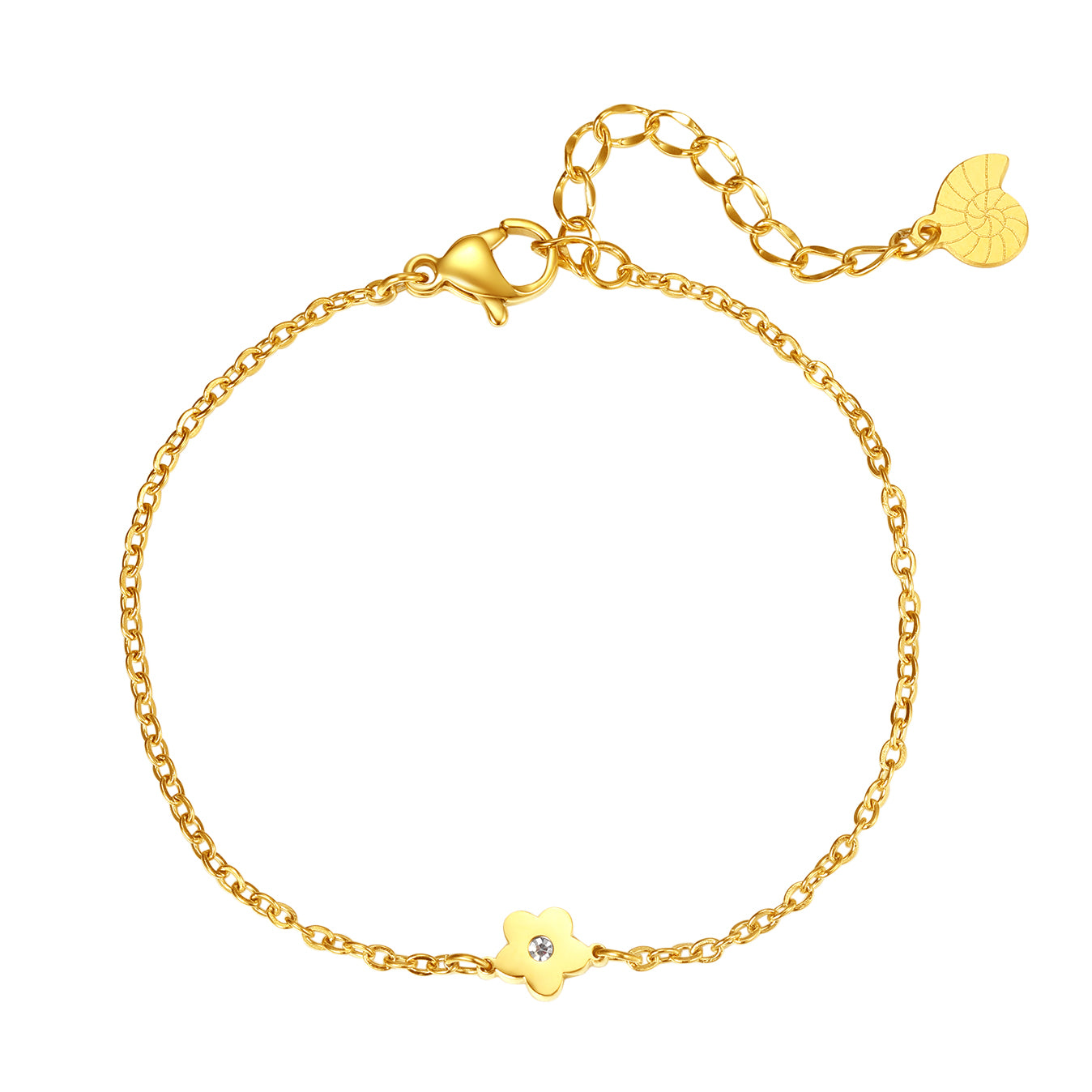 Filigranes Armband Blume in Gold