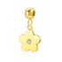 Kleiner Zirkonia Anhänger Blume Gold